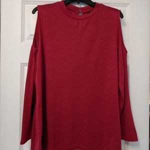 Style & Co. Red with Gold Sparkle Tunic